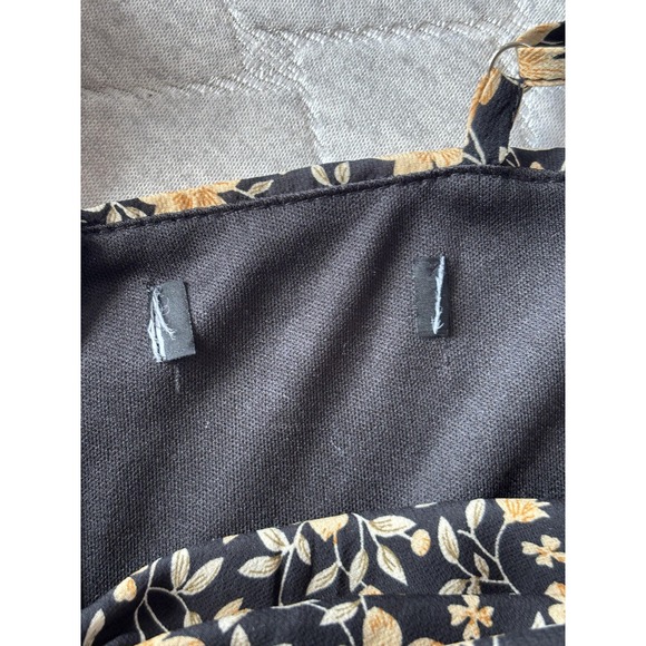 Lulus Dress Womens Medium Black Yellow Floral Maxi Sleeveless Cutout Summer Boho - Picture 4 of 8